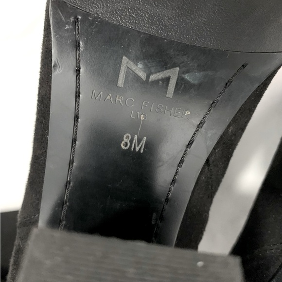 Marc Fisher Faux Suede Block Heel Tall Boots - Picture 5 of 6